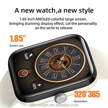 IDW27 GPS Smart Watch | 1.85" HD Bluetooth Calling 100 Sport Modes 3ATM Waterproof Fitness Tracker