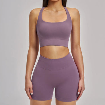 Women's 3-Piece Seamless Activewear Set — High Waist Tracksuit, Quick Dry Yoga Gym Wear