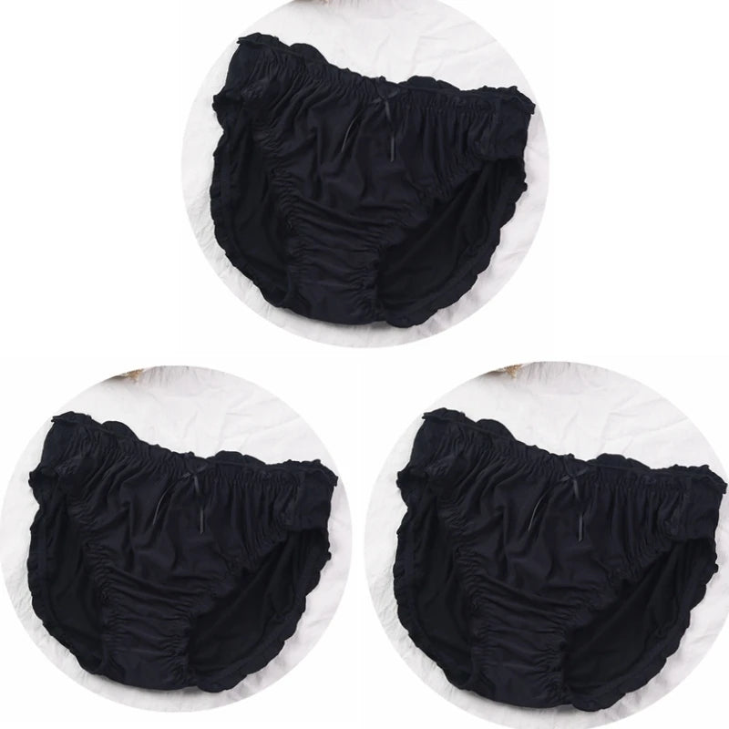 3-Pack Plus Size Ice Silk Modal Briefs – Soft High-Elasticity Women's Underwear (4XL–6XL)
