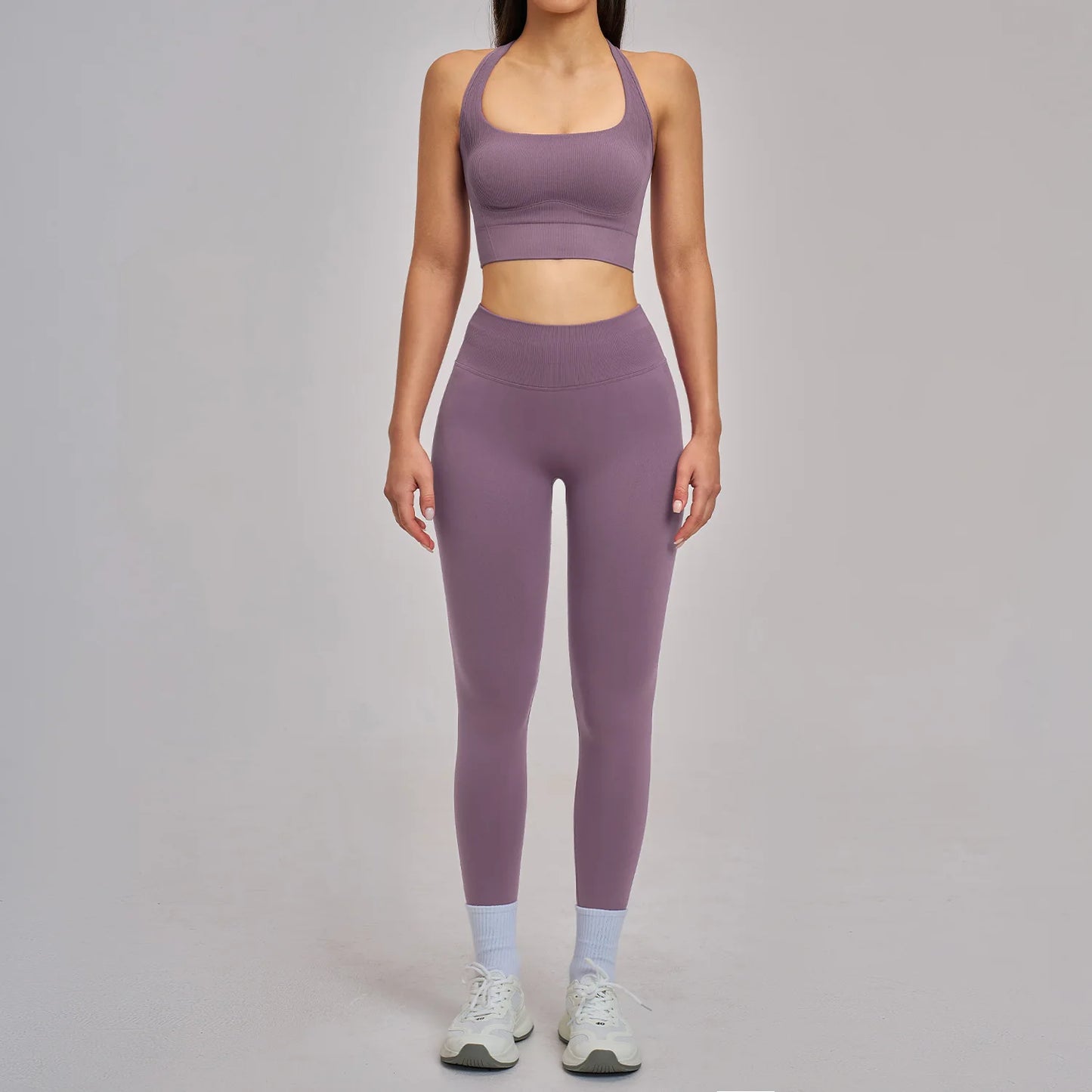 Women's 3-Piece Seamless Activewear Set — High Waist Tracksuit, Quick Dry Yoga Gym Wear