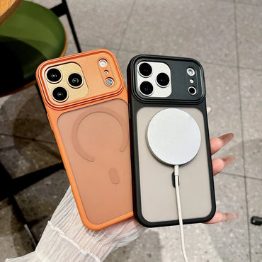 For 17 Pro Max Plain Matte Magnetic Protective Phone Case with AI Button