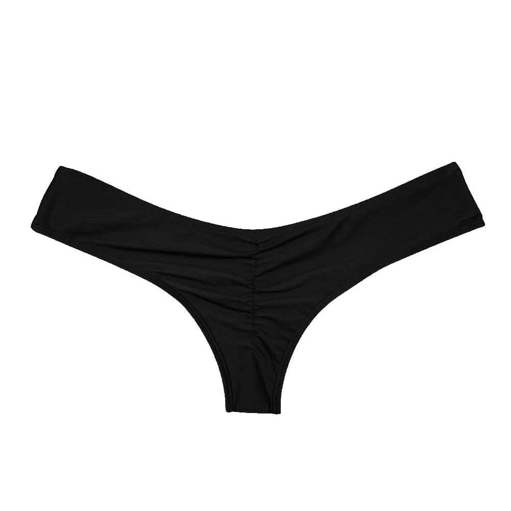 Brazilian Cheeky Bikini Bottom – V-Cut Thong Swimwear for Women