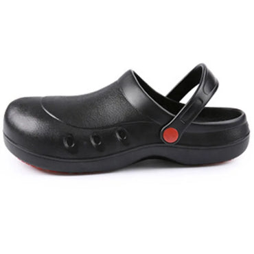 Black Men Nursing Kitchen Chef Work Shoes With Steel Toe Cap Protection