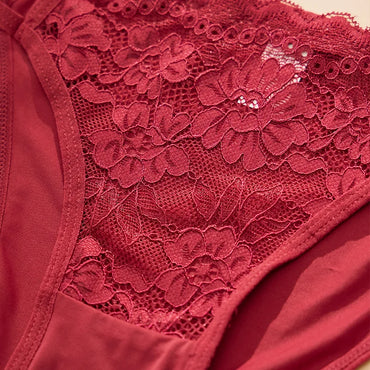 Sexy Lace G-String – Rhinestone Letter Strap & Hollow-Out Mesh Design