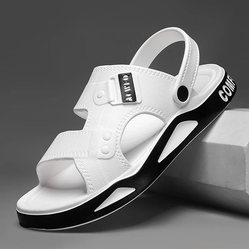Men's EVA Thick Sole Beach Sandals - Non-Slip Open Toe Summer Slides