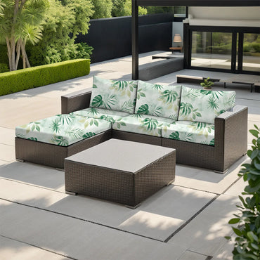 Tropical Print Waterproof Sofa Cushion Covers – Non-Slip Furniture Protectors