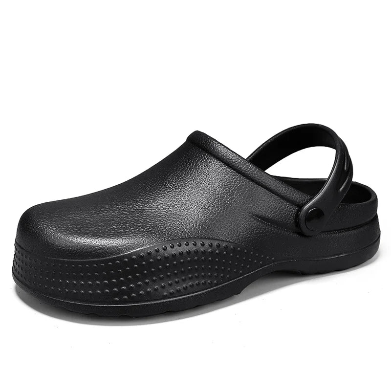 Men's Non-Slip Rubber Clogs | Waterproof Chef & Kitchen Work Shoes
