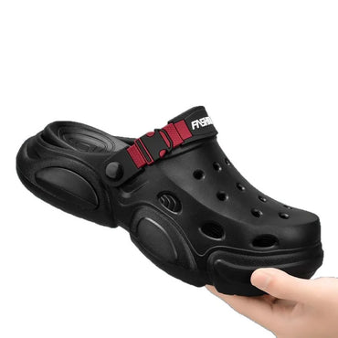 2025 Summer New Men's Large Size Slip-On Beach Shoes Breathable Cool Sandals Comfortable Walking Water Shoes Hollow out Design