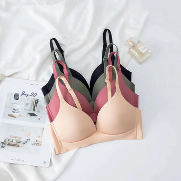 FallSweet 3-Pack Seamless Push-Up Bralette Set | Wireless 3/4 Cup Lingerie
