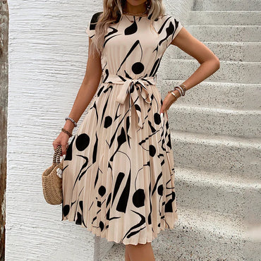Casual Loose Printed A-Line Midi Dress | Vintage Elegant Women's Summer Dress