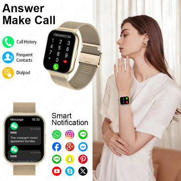 LIGE Y28 Smart Watch | 1.83" HD Bluetooth Calling Heart Rate Sleep Monitor Fashion Smartwatch for Android & iOS