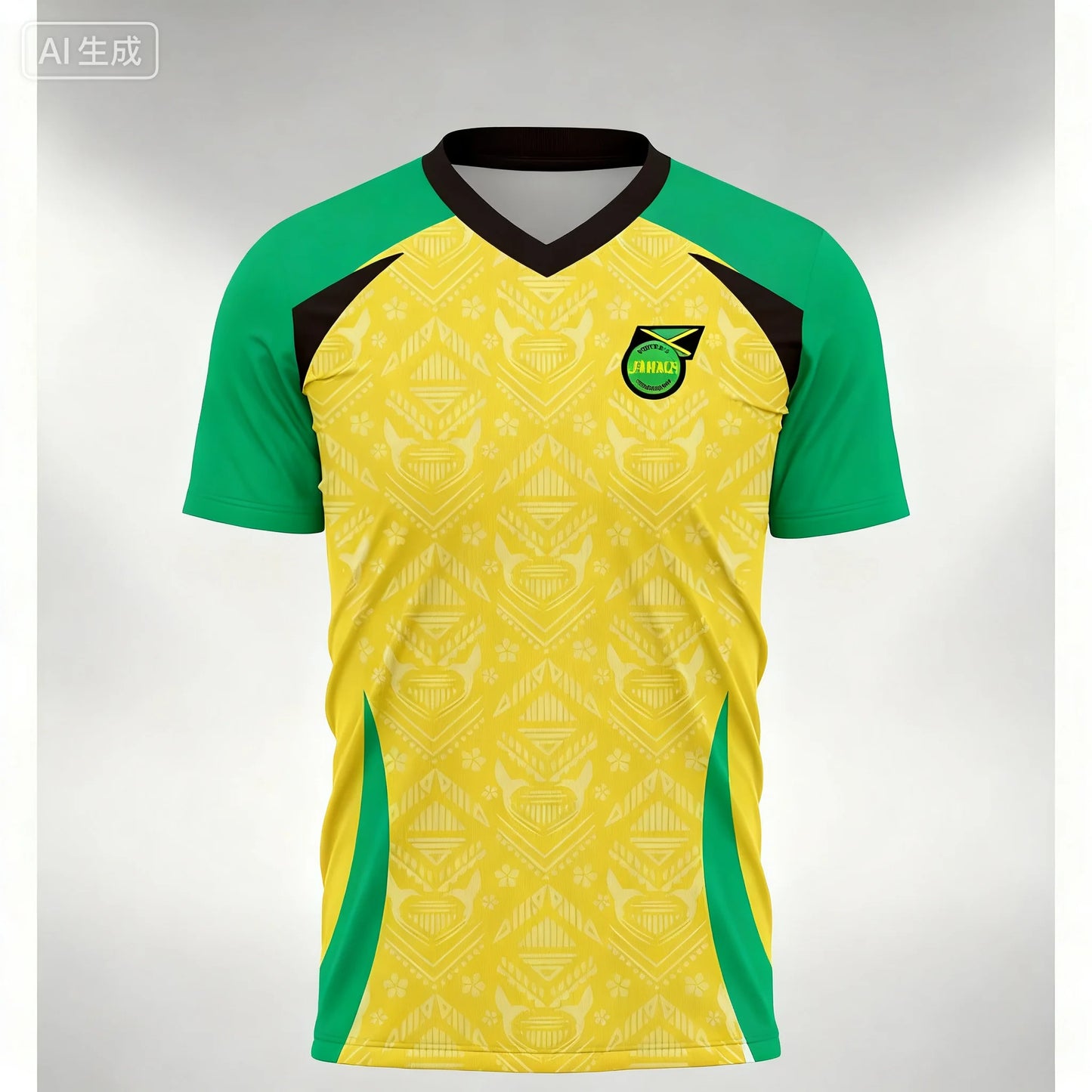 New Summer Men's New Jamaica Football T Shirt Outdoor Sport Loose Quick Dry Short Sleeve Training Casual Fitness Clothing Top