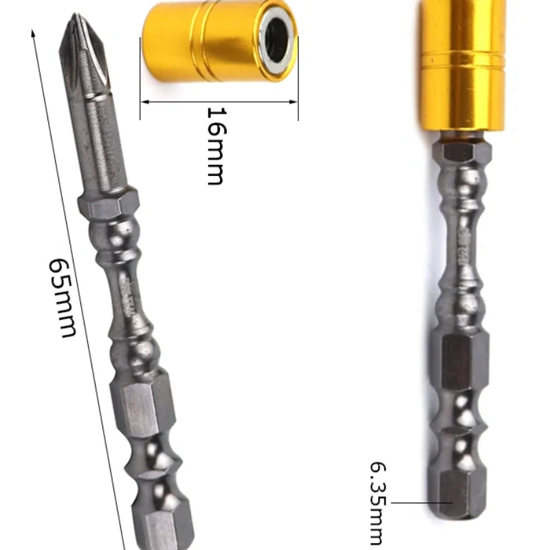 Magnetic Phillips Screwdriver Bit Set 65mm | Drywall & Plasterboard Bits
