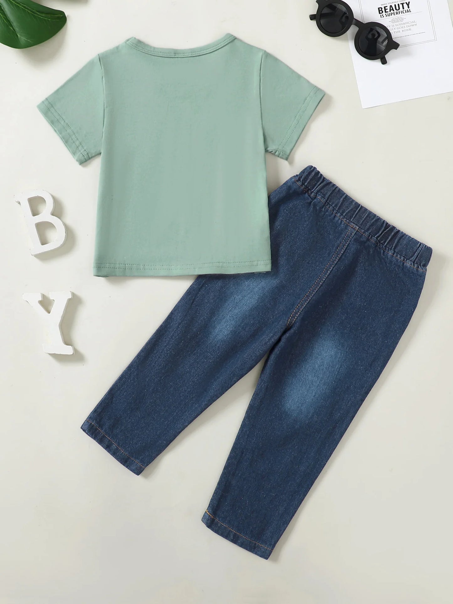Conjunto Verano Niño - Camiseta + Pantalón Jeans 1-5 Años