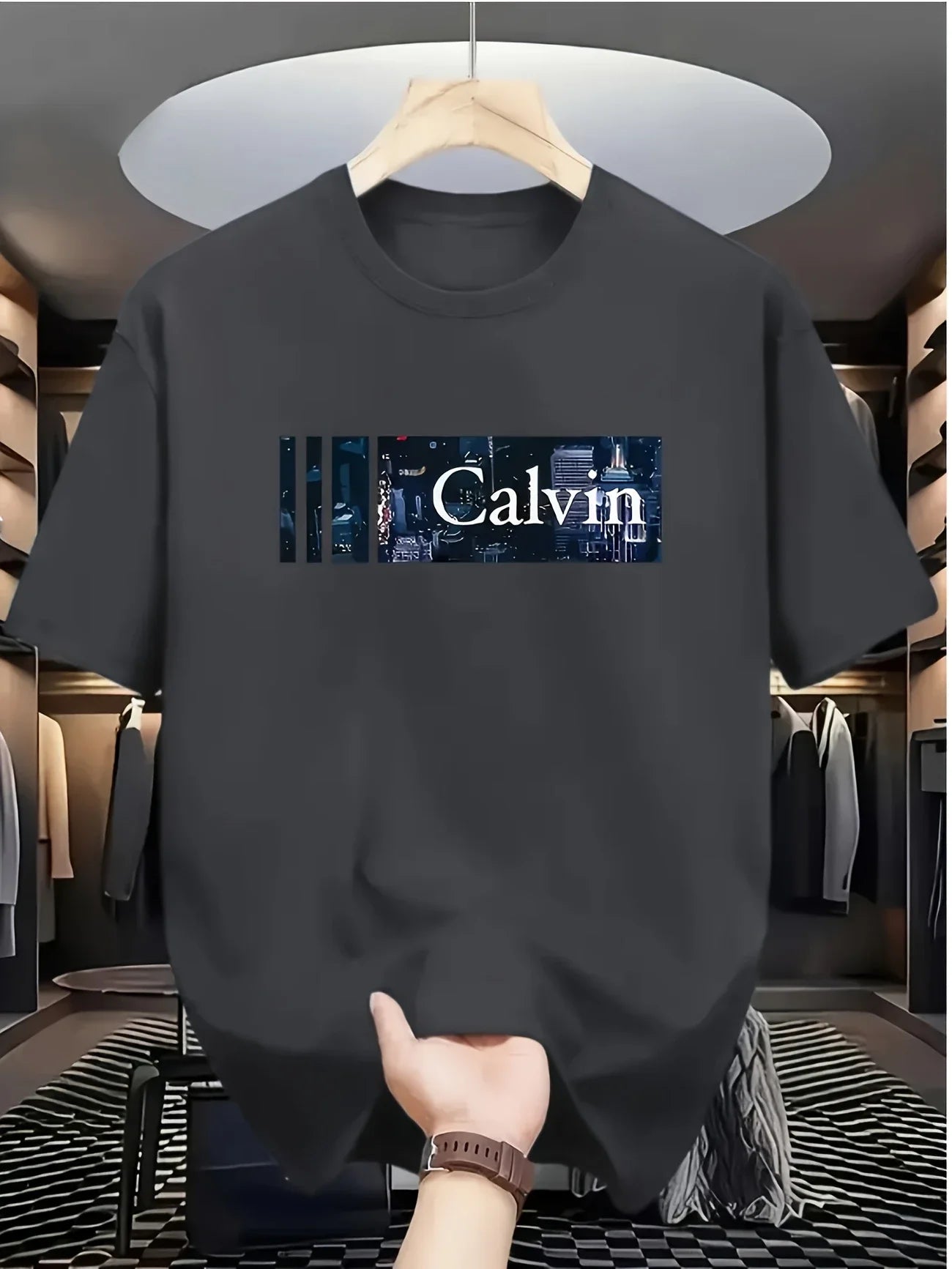 Men's Cotton Urban Print T-Shirt – Relaxed Fit