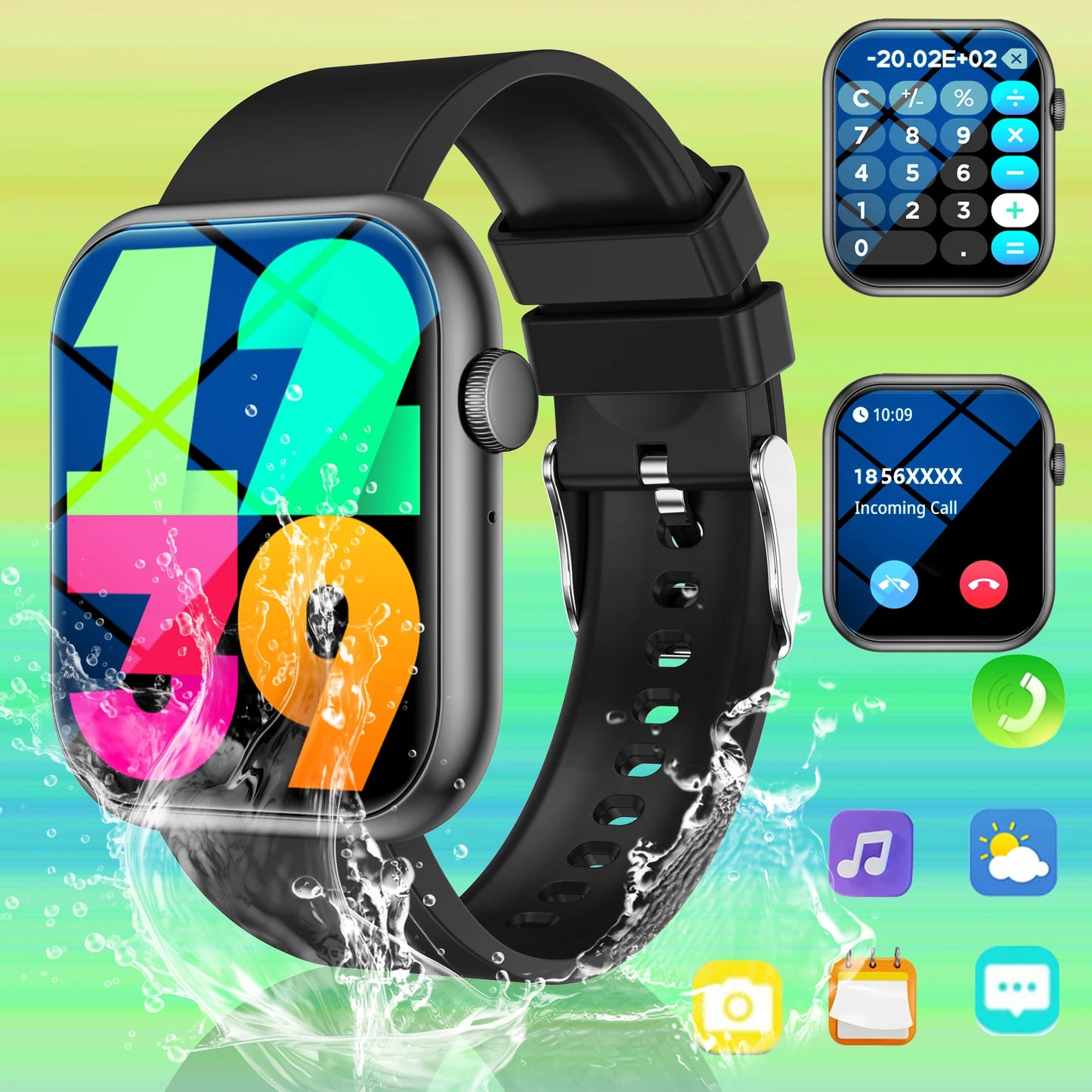Smartwatch 1.83" HD con Llamadas Inalámbricas IP68 - Reloj Inteligente Deportivo Unisex