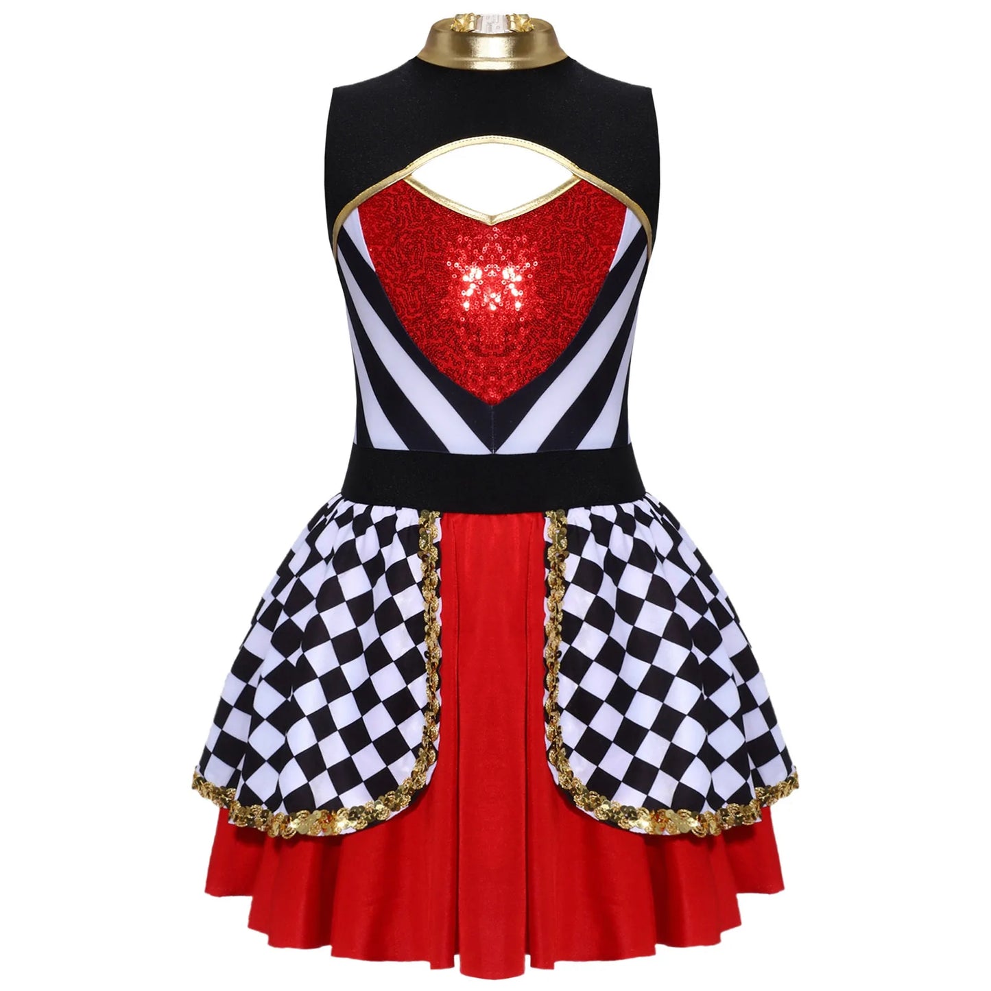 Girls Racing Queen Costume Dress - Sequin Tutu Halloween Outfit