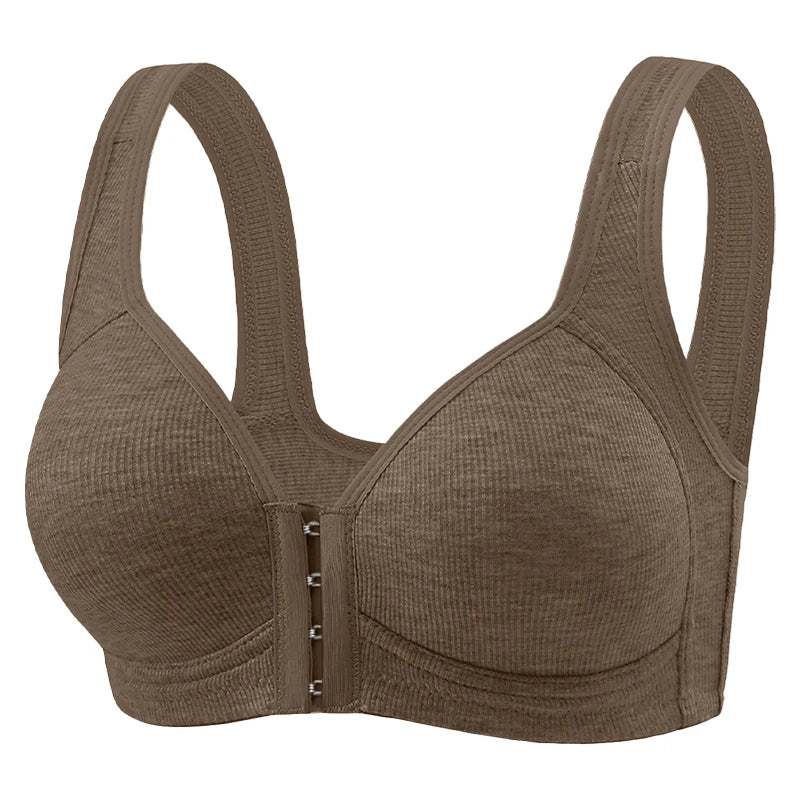 Sostén Sin Costuras FallSweet con Cierre Frontal - Bralette Push Up Sin Aro Cobertura Total