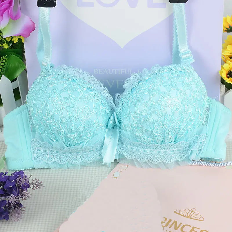 Women's Lace Push-Up Bralette — Wire-Free, Floral, Plus Size Available