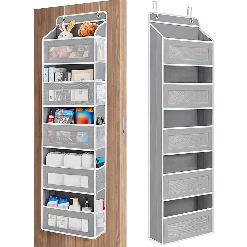 5-Shelf Over-the-Door Hanging Organizer – Large Capacity Storage for Bedroom & Bathroom