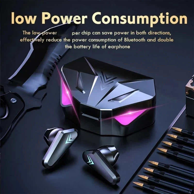 TWS Wireless Bluetooth Earbuds – LED Display, Built-in Mic & Noise Reduction for Gaming & Sport