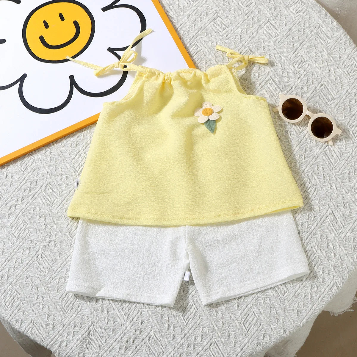 Girls Summer Two-Piece T-Shirt & Shorts Set, 4–6 Years