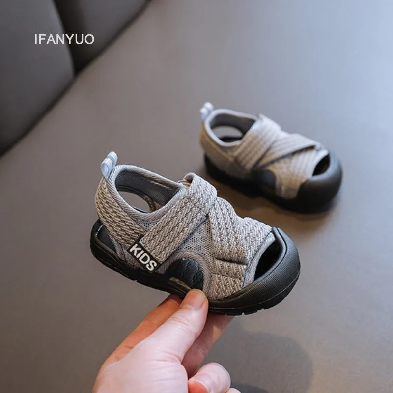 Baby Mesh Summer Sandals - Soft Sole Anti-Slip Walking Shoes