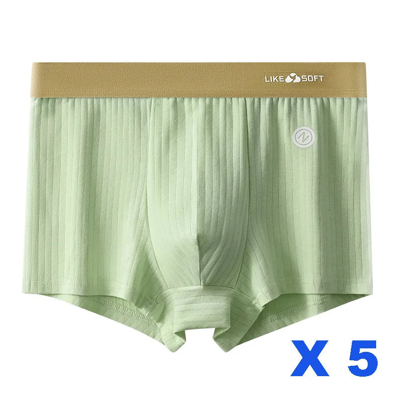 Men's Striped Boxer Shorts 5-Pack | Comfortable Knit Underwear