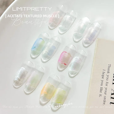 12-Color Acetate Texture Nail Art Gel Set — Matte Painting Gel, UV, Long-Lasting