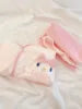 Kawaii Bunny Pajama Set - 3D Plush Applique Satin Sleepwear