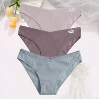Set de 3 Panties de Algodón Hipoalergénicas de Talle Bajo