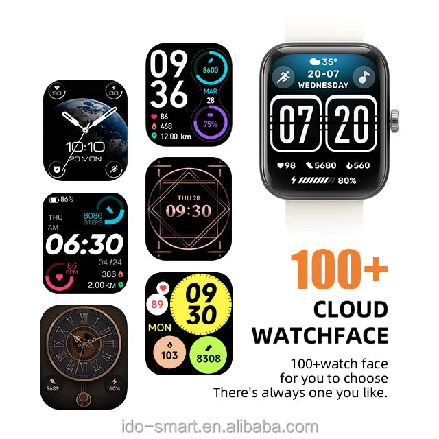 IDW27 GPS Smart Watch | 1.85" HD Bluetooth Calling 100 Sport Modes 3ATM Waterproof Fitness Tracker