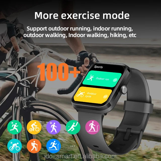 IDW27 GPS Smart Watch | 1.85" HD Bluetooth Calling 100 Sport Modes 3ATM Waterproof Fitness Tracker