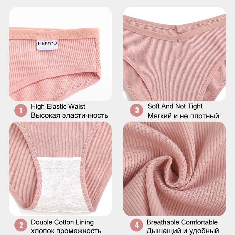 Set de 3 Panties de Algodón Hipoalergénicas de Talle Bajo