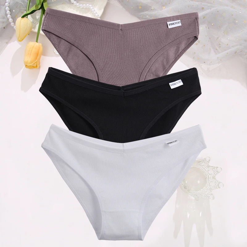 Set de 3 Panties de Algodón Hipoalergénicas de Talle Bajo