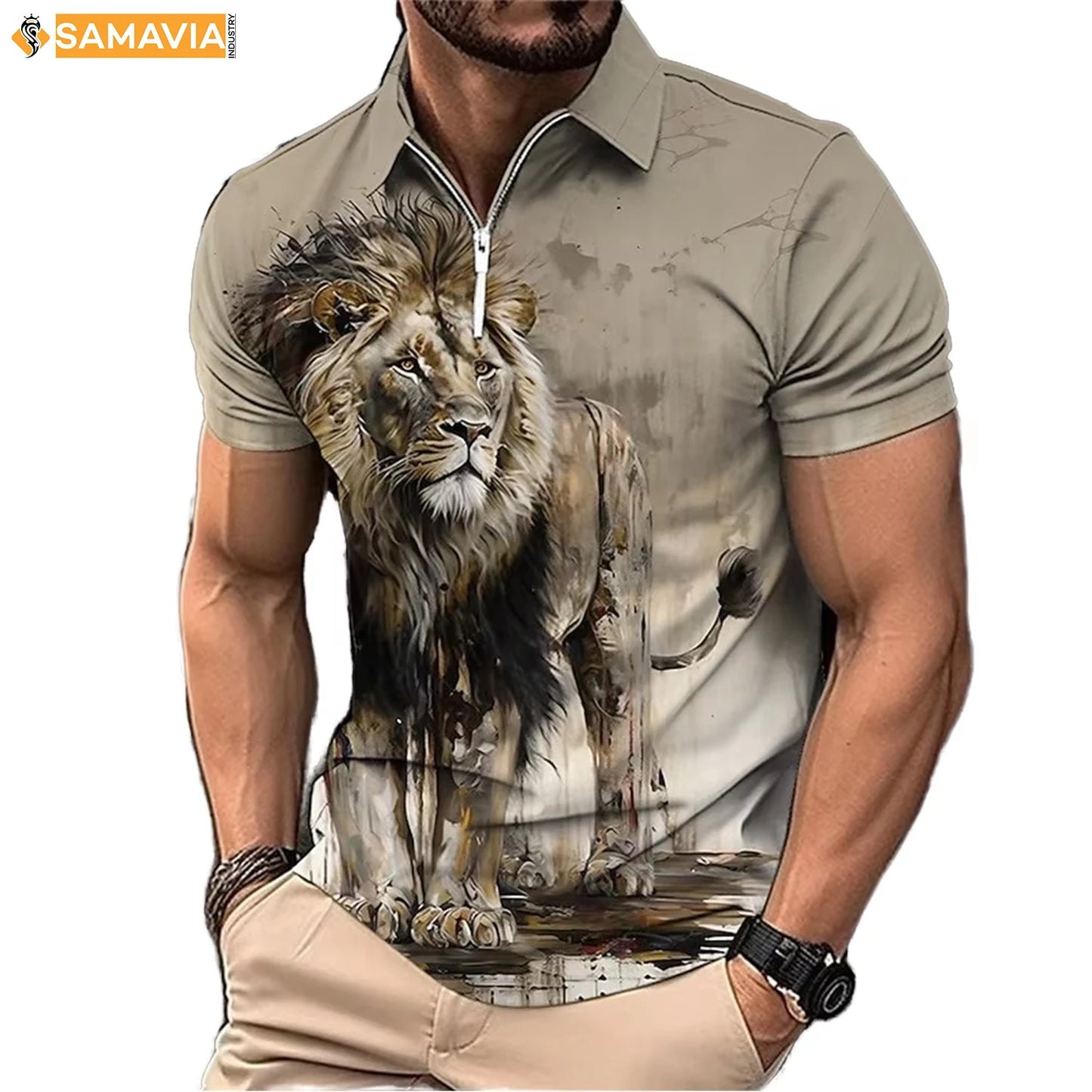 Men's UPF 50+ Short Sleeve Polo Shirt — Breathable, Wrinkle-Resistant