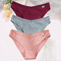 Set de 3 Panties de Algodón Hipoalergénicas de Talle Bajo