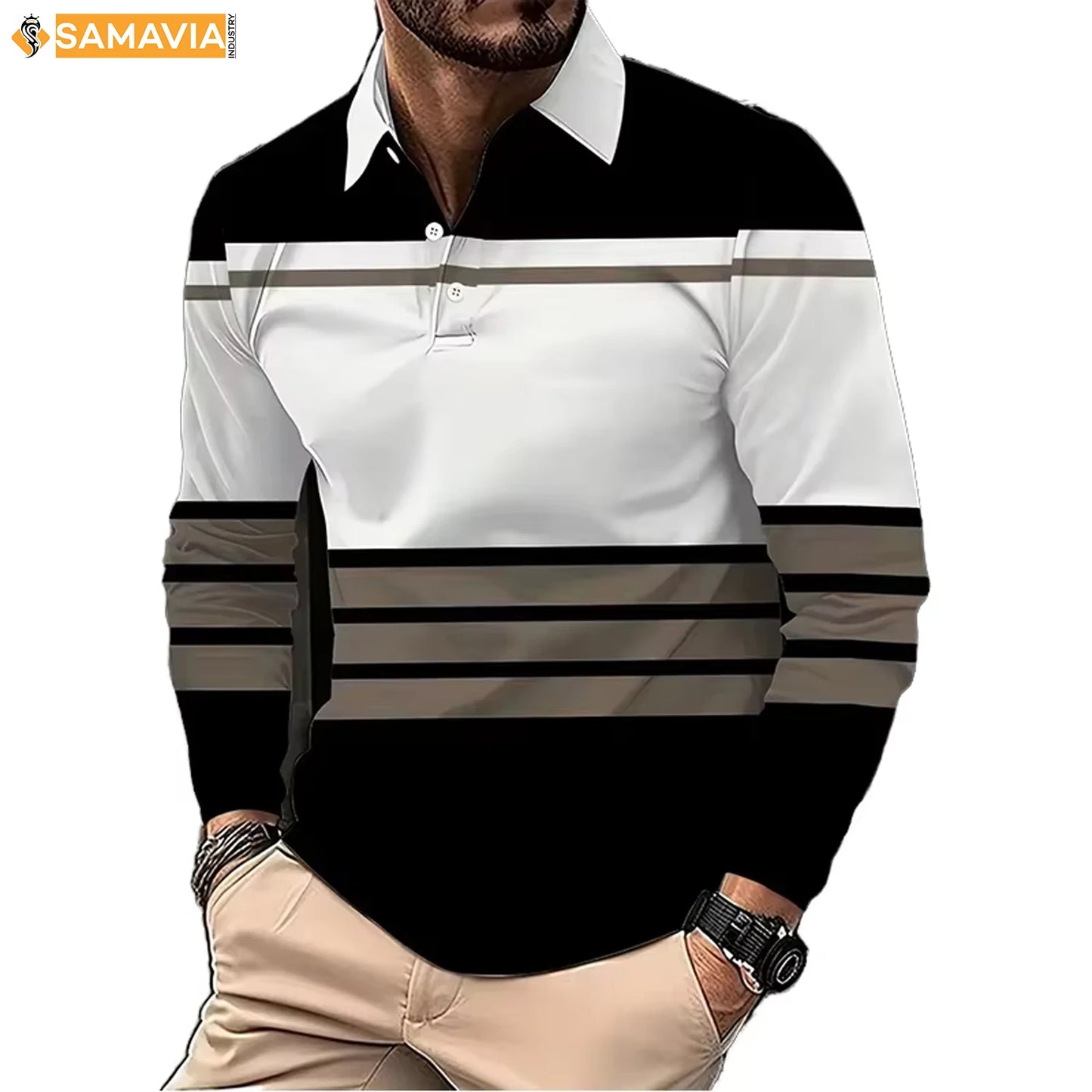 Men's UPF 50+ Short Sleeve Polo Shirt — Breathable, Wrinkle-Resistant