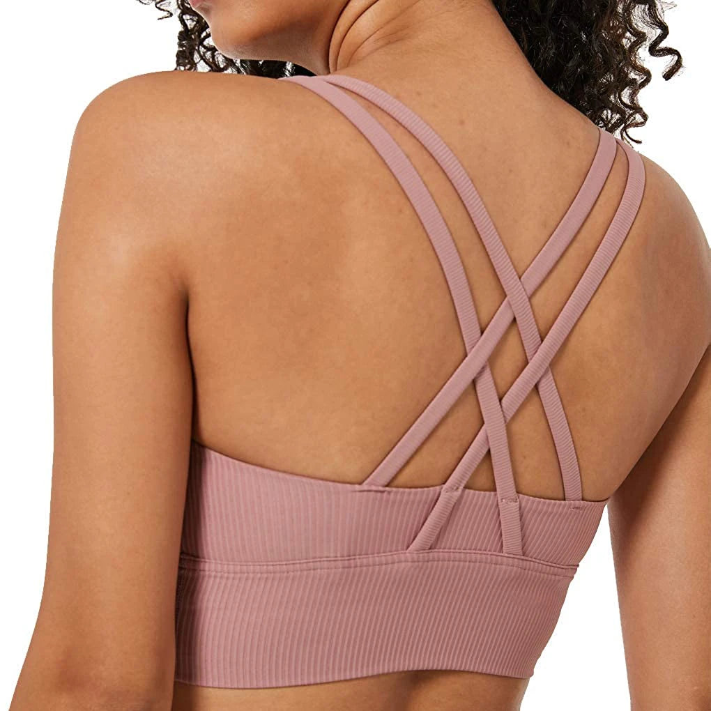 Women's High Support Racerback Sports Bra — Breathable, Quick Dry, Plus Size Yoga & Gym Wear