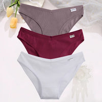 Set de 3 Panties de Algodón Hipoalergénicas de Talle Bajo