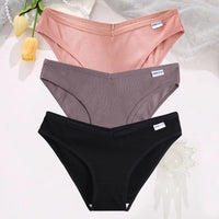 Set de 3 Panties de Algodón Hipoalergénicas de Talle Bajo