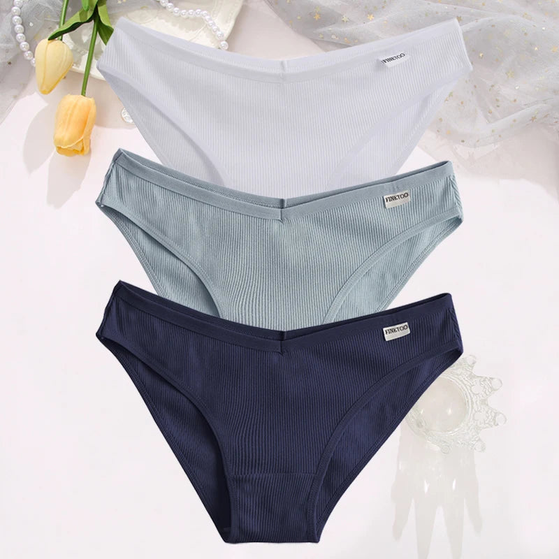 Set de 3 Panties de Algodón Hipoalergénicas de Talle Bajo