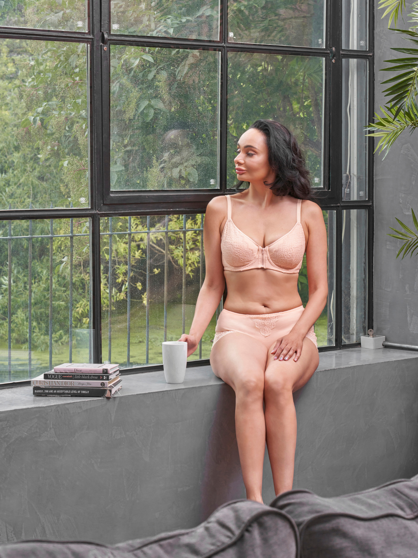 Grace - Silk & Organic Cotton Full Cup Front Zip Wired Bra