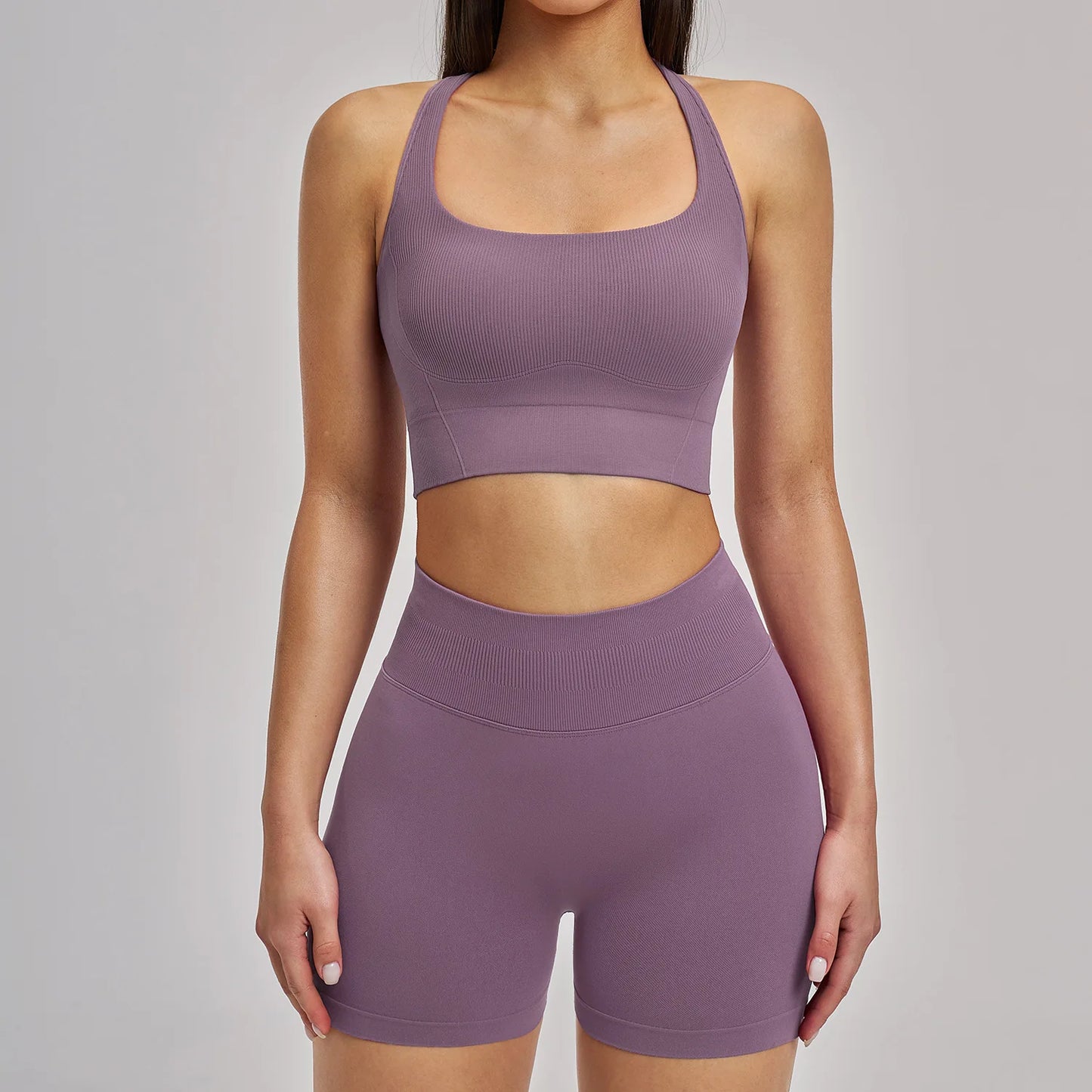 Women's 3-Piece Seamless Activewear Set — High Waist Tracksuit, Quick Dry Yoga Gym Wear