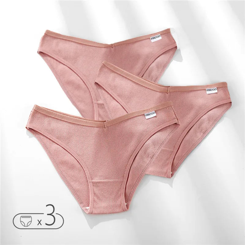 Panties de Algodón FINETOO - Ropa Interior Femenina Sexy Talla M-4XL