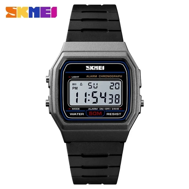 SKMEI 1412 Men's Digital Sport Watch – Waterproof, Chronograph, Alarm, LED Display
