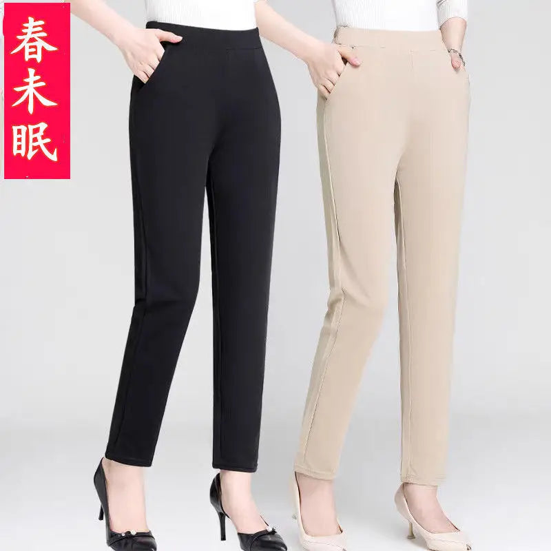 Pantalones Casuales de Algodón para Mujer - Bordados Estilo Boho
