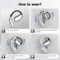 YYK-Q16 Wireless Air Conduction Earbuds – IPX5 Waterproof, LED Display, Bluetooth 6.1