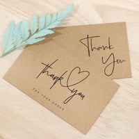 30PCS Online Retail Cardstock Package "Thank You For Your Order" Postcards Greeting Labels Kraft Paper Cards Express Appreciate