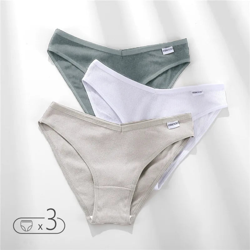 Panties de Algodón FINETOO - Ropa Interior Femenina Sexy Talla M-4XL